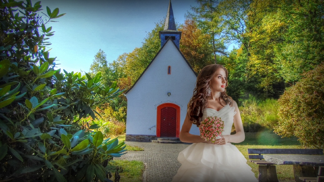 Brautfoto Kapelle Eichenbach Sommer 2020 -
